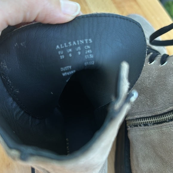 New ALL SAINTS Dusty Cap Toe Combat Boot - Picture 9 of 9